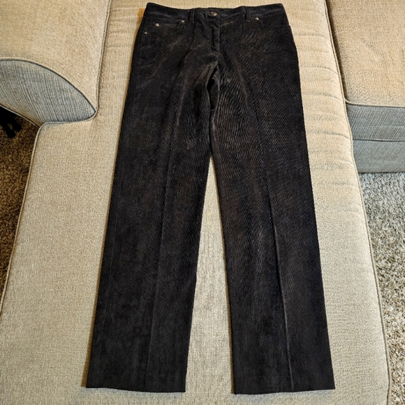 New Directions Black Corduroy Casual Neutral Career Pants Size 8 - Picture 1 of 6